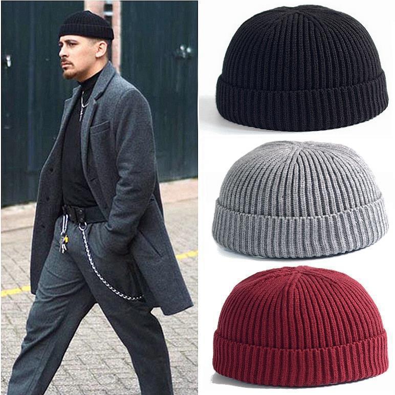 Picture of 2020 Cold Hat Men's Melon Hat Winter Women's Autumn and Winter Solid Color Watermelon Knitted Wool Hat Pullover Ski Hat
