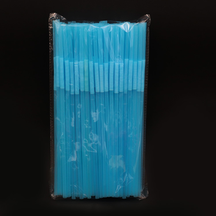 Picture of Seconds Amoy color art straw 8 color clear 100 PCs/pack disposable plastic creative bendable straw 6*260mm