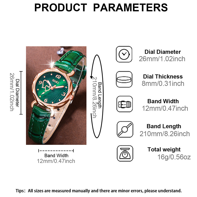 Picture of Europe and the United States cross-border new crystal love jewelry watch cover fashion temperament peach heart necklace earrings ring bracelet