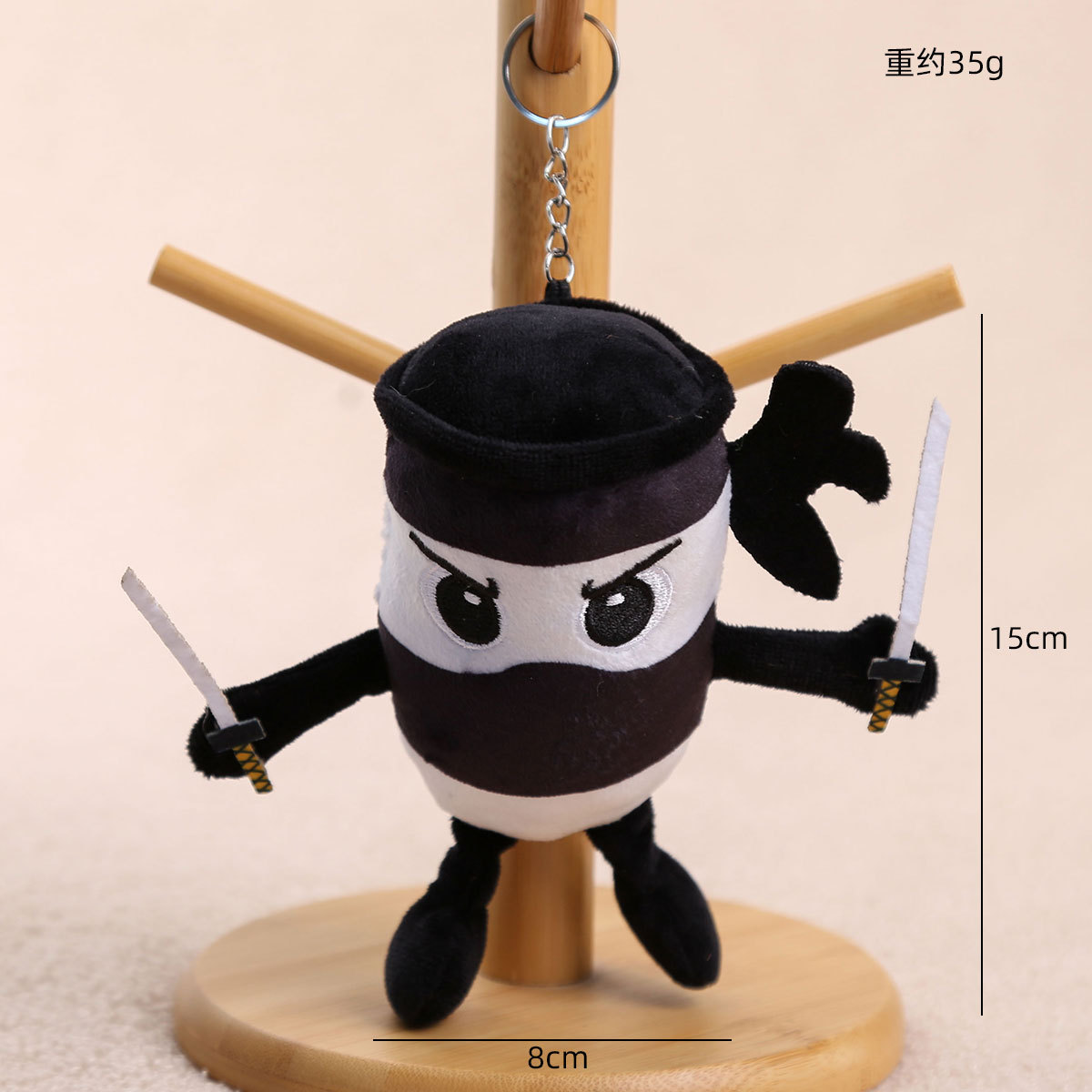 Picture of Ai Shan Hai Jing Tungtung Tungsahur Cross-Border Doll Toy Wooden Stick Plush Keychain Small Pendant