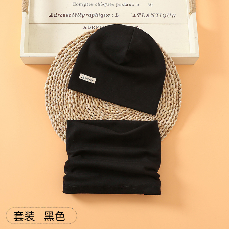 Picture of New baby double hat suit warm Amazon foreign trade wholesale printing children's scarf hat suit