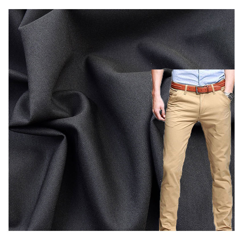 140D nylon viscose spandex, 335GSM autumn/winter thickened four-sided stretch casual pants business pants fabric