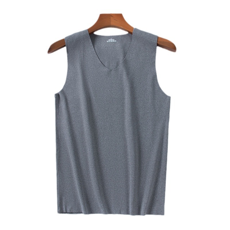 Picture of 2024 warm vest men's autumn and winter clothing close-fitting fleece-lined underwear men's vest base shirt double-sided velvet a generation of hair