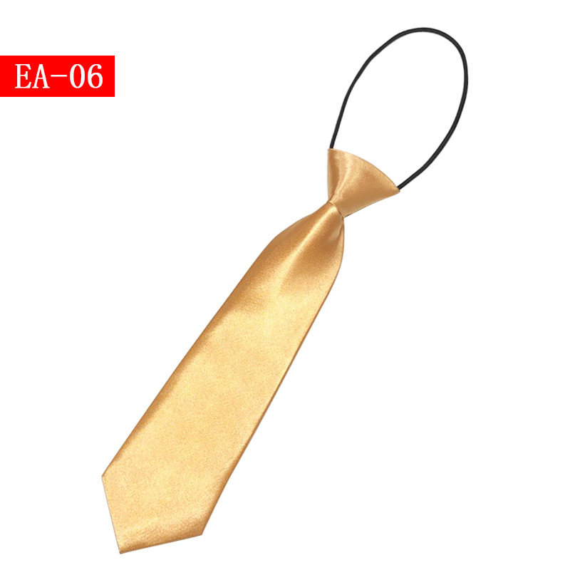 Picture of Children's solid color small tie boys and girls plain color short elastic belt baby children's children Primary School students Shengzhou manufacturers