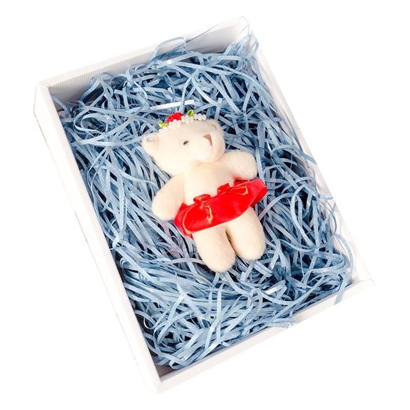 Factory wholesale multi-gram black glitter shredded paper silk wedding gift decoration gift box filler raffia grass