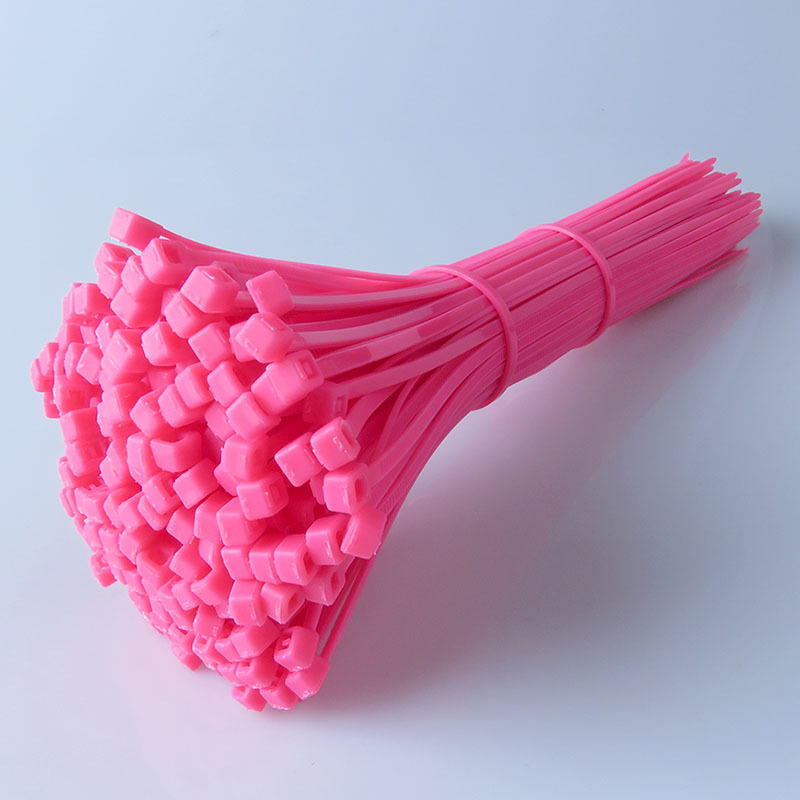 Picture of Factory Wholesale Self-Locking Nylon Cable Ties 4*200 Cable Ties 100 Pieces Per Pack Black and White Red Yellow Blue Green Orange Purple Pink