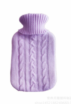 Picture of 2000ml hot water bag knitted cover large cloth cover water-filled hot water bag flannel bag super soft knitted insulation
