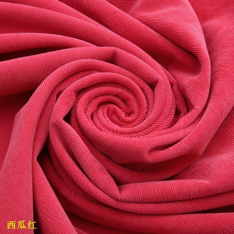 Wholesale Pants Fabrics, Toys and Clothing Fabrics, Ready-Made Watermelon Red Dyed Brocade Polyester Personalized Corduroy Kennel Fabrics