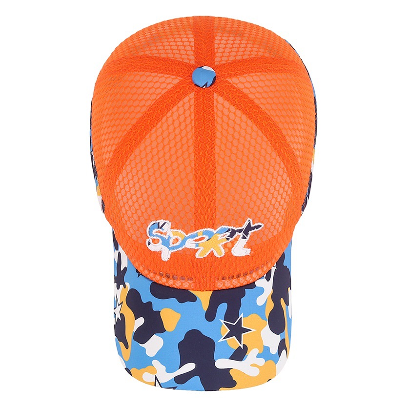 Zhenyueci Summer School Children's Travel Sunscreen Net Cap Boys and Girls Children Students Breathable Baseball Cap Sunshade Hat