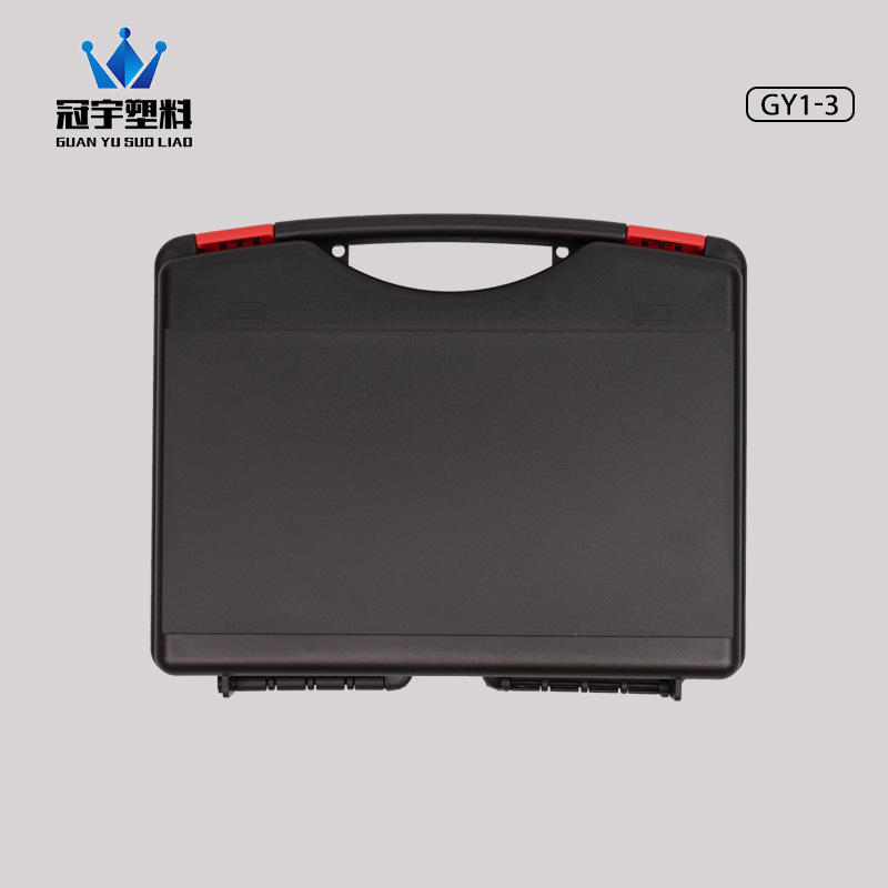 Solid dustproof sealed PP suitcase factory wholesale Black multi-function tool storage box instrument equipment box