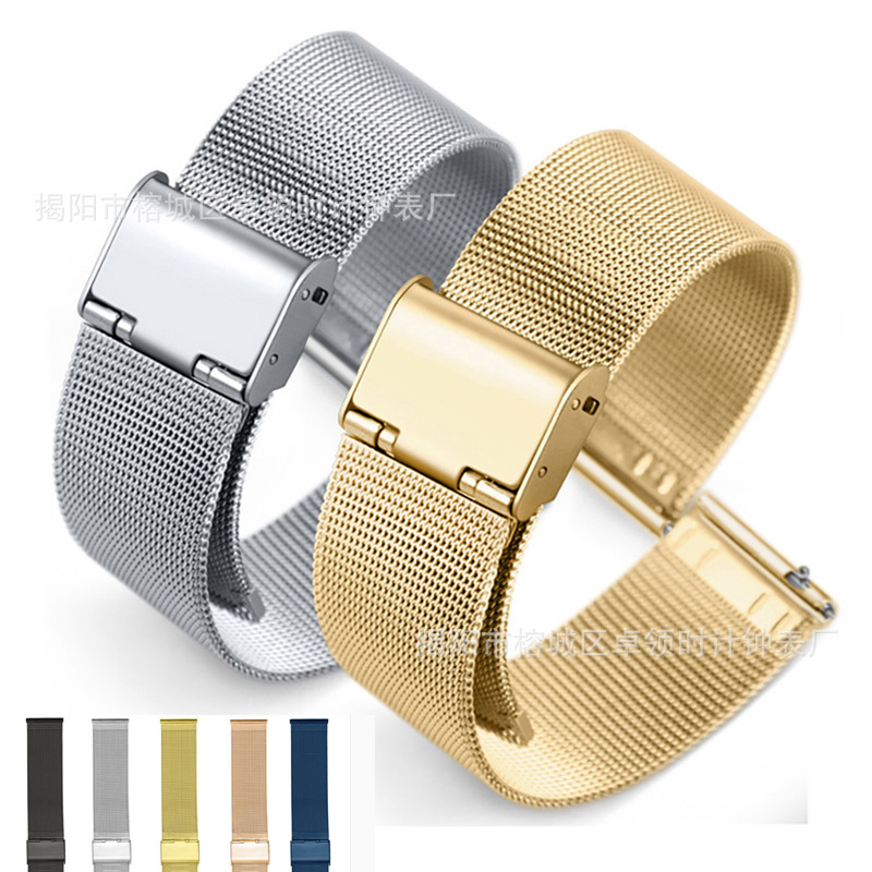 For dw glory ES04 line single buckle Milanese nice strap Samsung Huawei GT2 stainless steel woven mesh strap