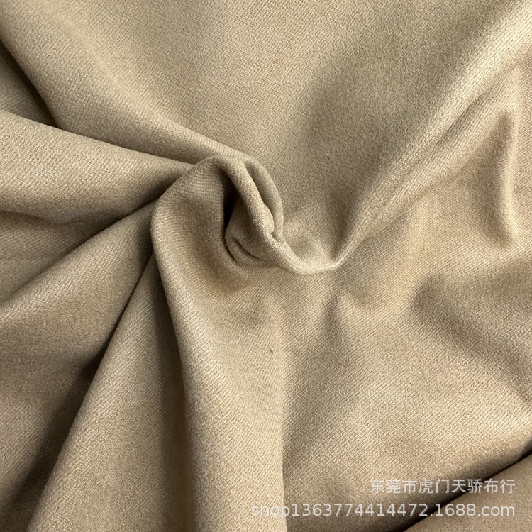 Spot supply of 420 grams of TR thin woolen fabric TR stretch Starry Sky solid color fashion coat shoes and hats