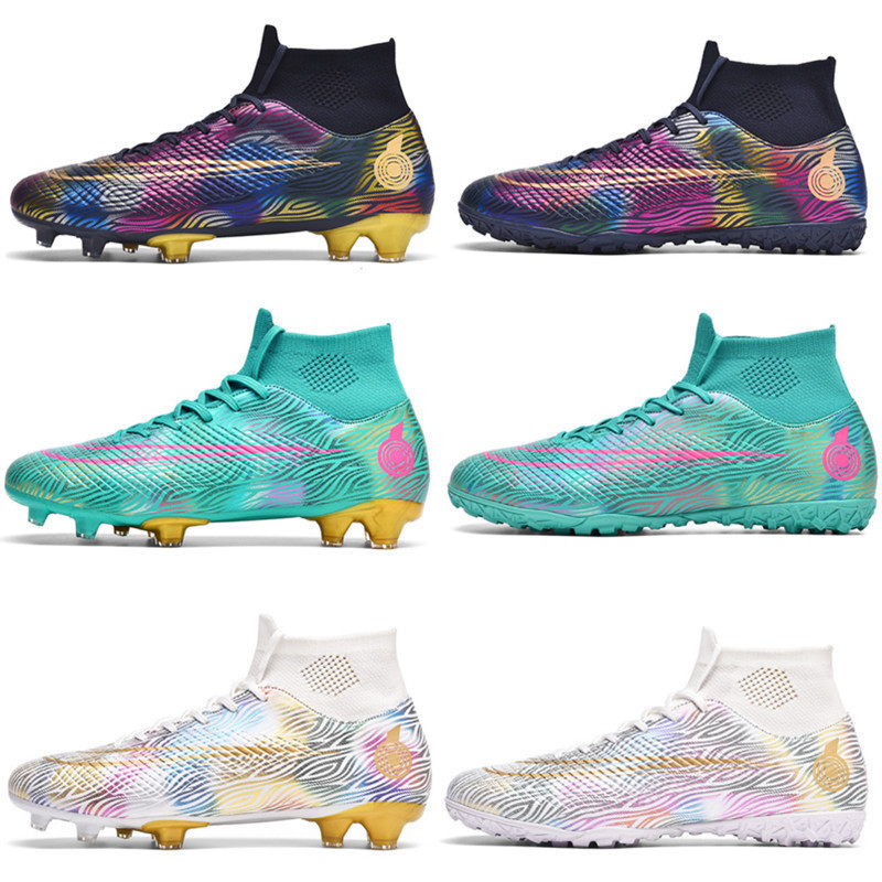 Cross-border wholesale new football shoes for men and women students AG spike C Luo Messi TF broken nail professional competition training shoes