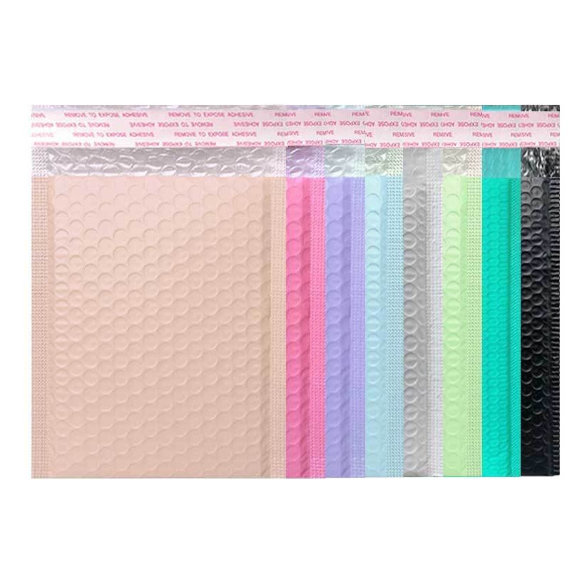 Color Naked Pink Bubble Bag Macaron Color Packing Material Foam Express Bag Garment Packaging Bubble Bag Envelope