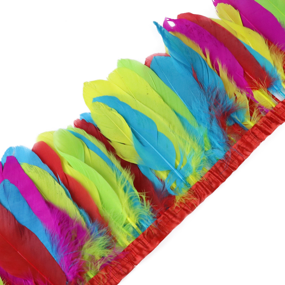 Picture of Goose feather large floating cloth belt/edge DIY handicraft accessories stage performance clothing accessories manufacturers in stock sales