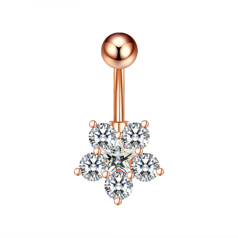 Picture of Cross-border e-commerce new zircon belly button ring belly button nail piercing jewelry online wholesale