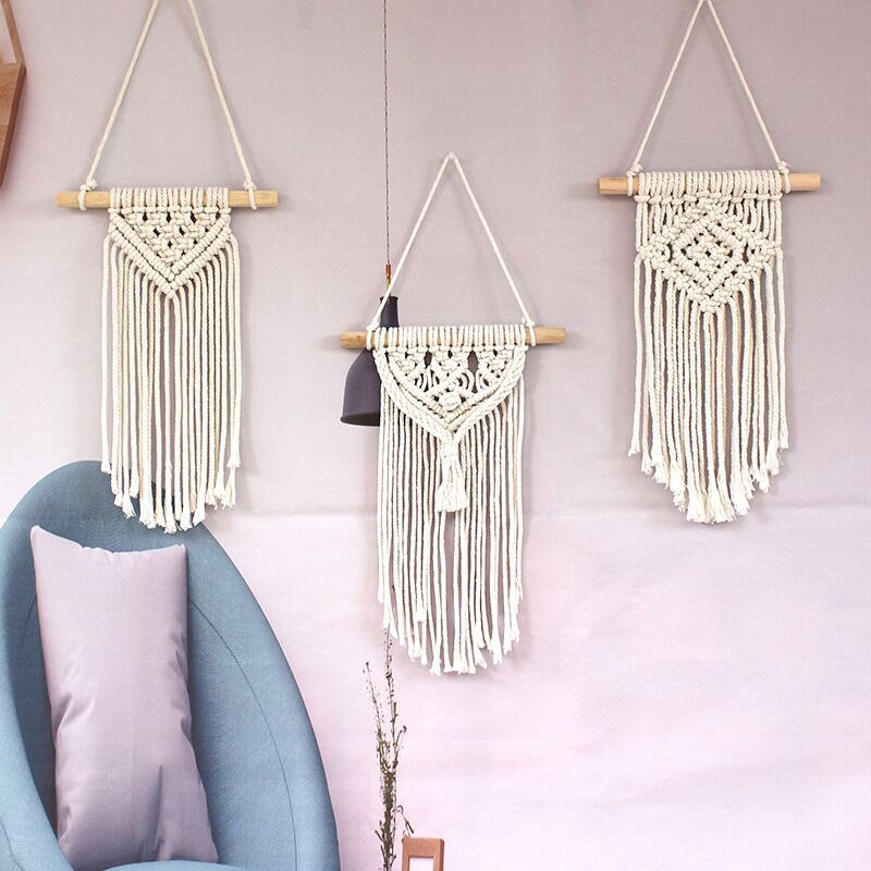 Picture of Nordic ins handmade woven tapestry hotel decoration living room wall hanging home accessories wholesale supply