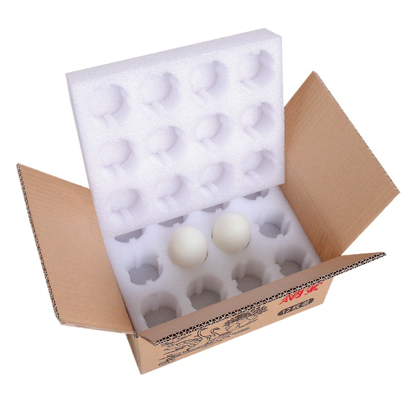 Factory wholesale EPE Pearl cotton goose egg holder shockproof anti-fall express foam packaging box 12 large goose egg holder