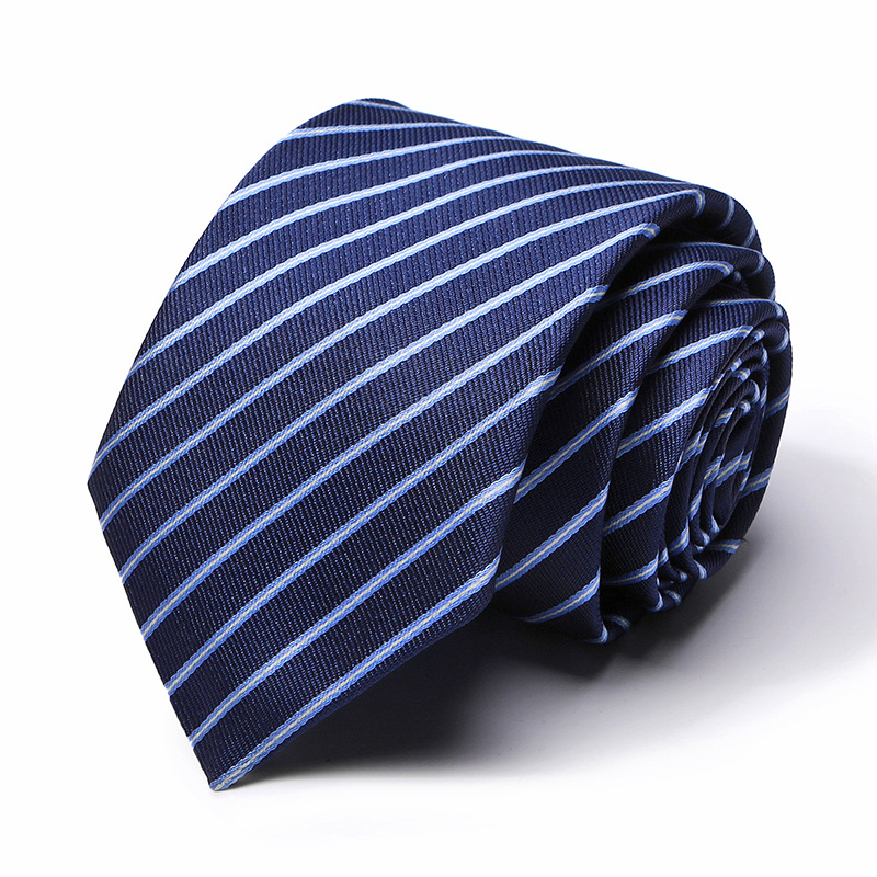 Picture of Tie spot tie polyester silk tie manufacturer 8cm business men's formal wear wedding studio tie