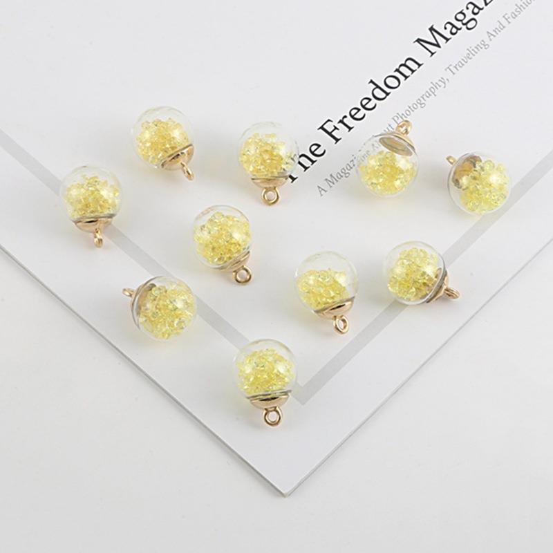 Picture of Cross-border Hot Sale Color Transparent Star Sequins Crystal Glass Ball Pendant DIY Handmade Ear Jewelry Accessories