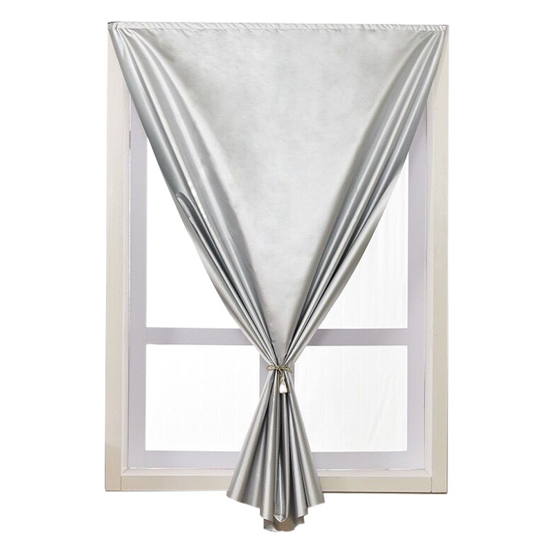 No-Drill Installation Magic Tape Blackout Curtain for Bedroom, Sunshade Curtain for Bay Window, Light-Blocking, Uv Protection, Heat Insulation, and Sun Protection