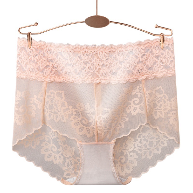 Foreign trade for lace underwear women's waist seamless breathable cotton crotch antibacterial women's sexy hip hollow briefs