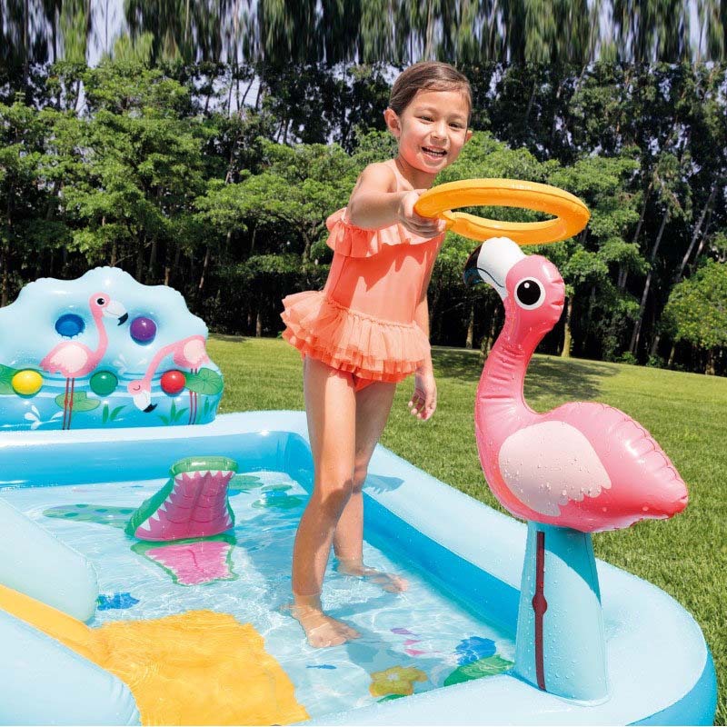 Picture of INTEX57161 Crocodile Garden Water Spray Slide Inflatable Pool Paddling Pool Children's Family Swimming Pool Ocean Ball Pool