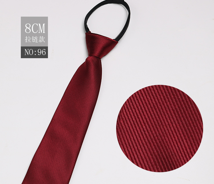 Picture of Factory Black Men's Tie Striped Blue Business Tie Lazy People Knot Free Zipper Tie in stock Wholesale