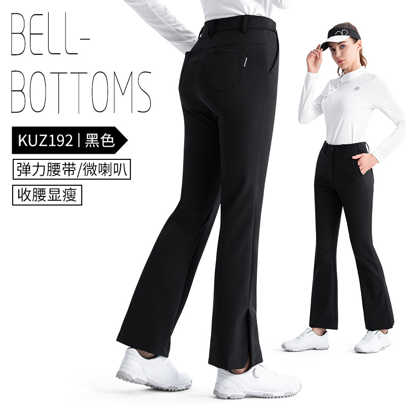Picture of Pgm Golf Clothing Women's Autum Elastic Elastic Belt Micro-Flared Sports Fabric Slimming Look Pants