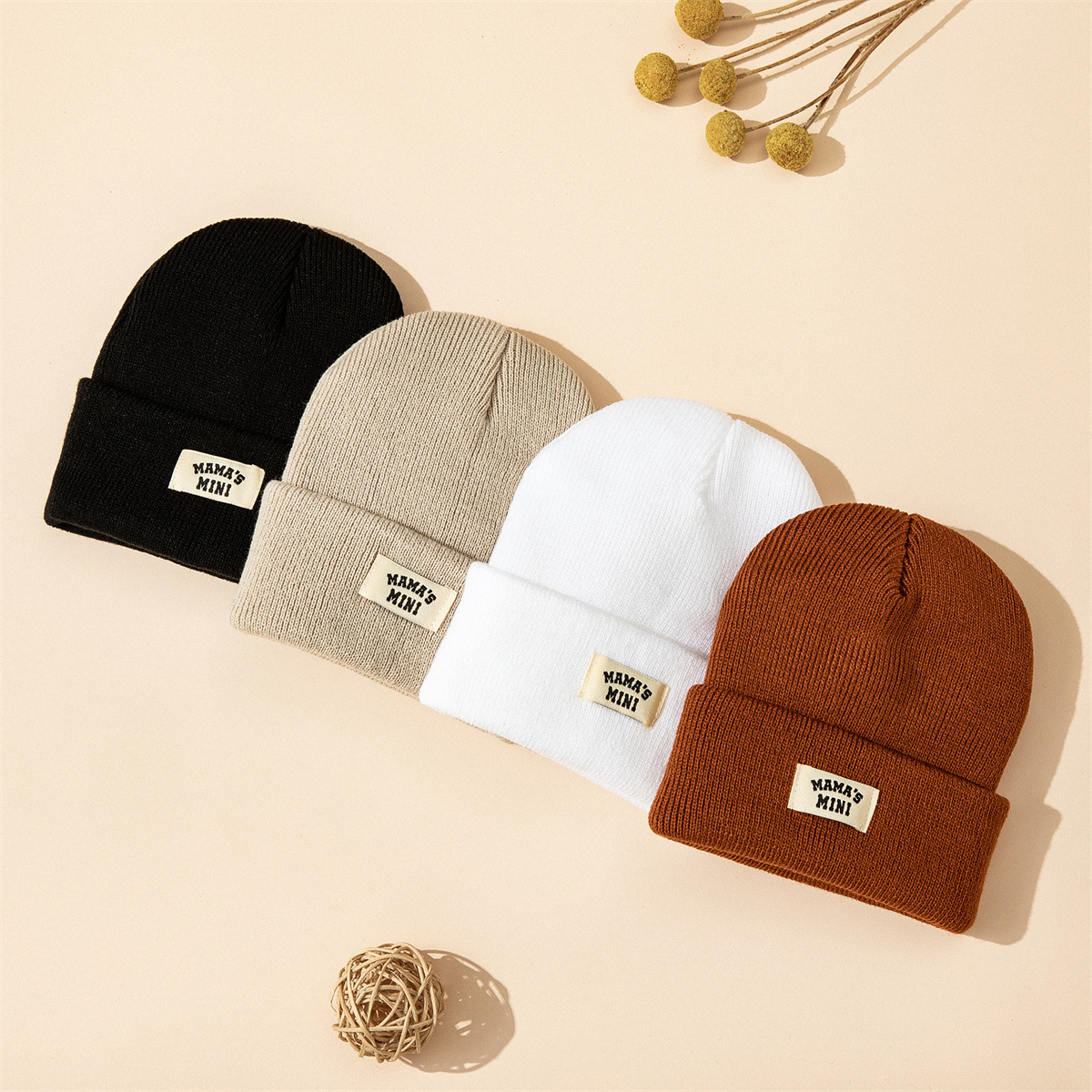 Baby Hat Boys' Baby Girls' Trendy 1-year-old Autumn and Winter Ear Protection Super Cute Cute Warm Knitted Hat