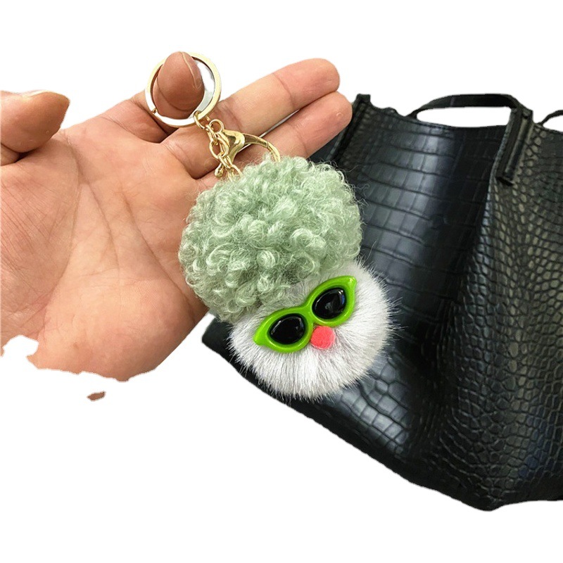 Creative Cauliflower Cartoon Keychain Car Hanging Plush Doll Cute Bag Pendant Accessories Small Gifts