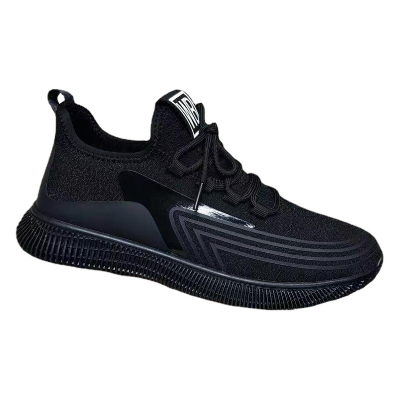 2023 New Casual Sports Men's Shoes Travel Shoes Korean Fashionable Fly Woven Shoes Lightweight Running Mesh Breathable Shoes