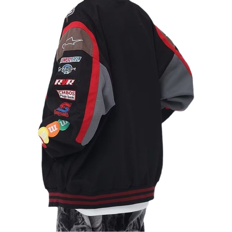 Fashion brand stitching baseball jacket for women 2023 new spring and autumn American retro ins trendy couple jacket top