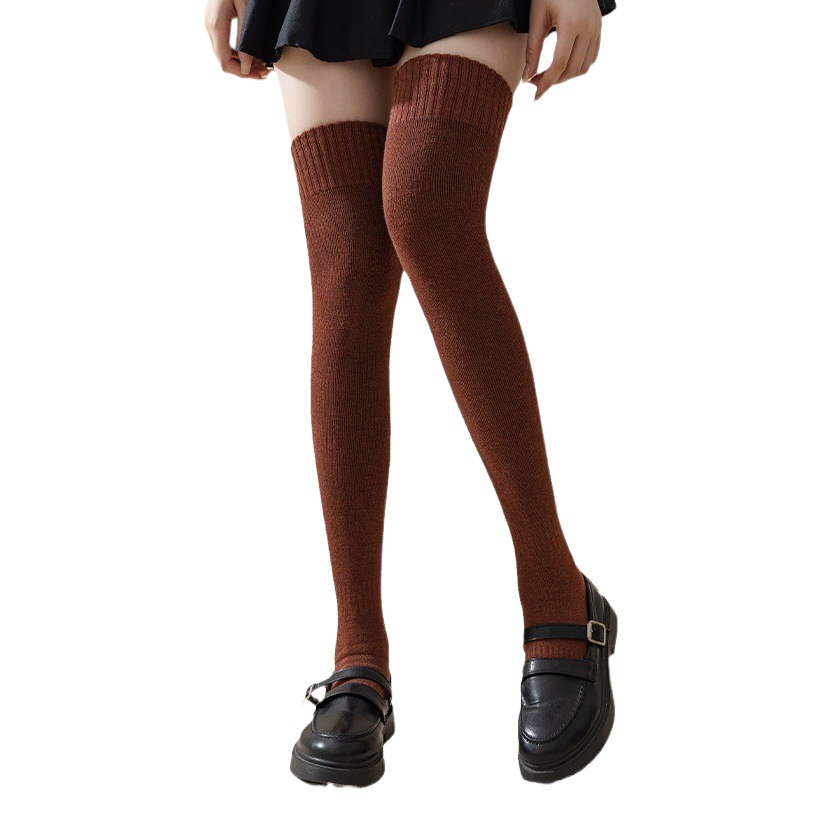 Thickened stockings warm knee socks terry socks children autumn and winter fleece-lined high socks terry stockings children