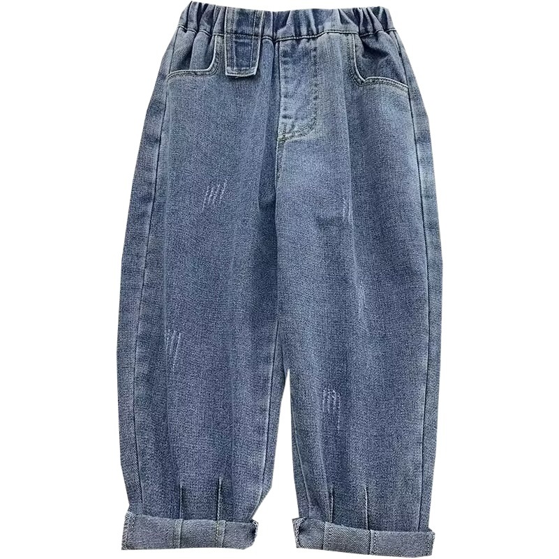 Picture of Boys' pants spring 2024 New trousers autumn middle and big children boys' children's clothing autumn clothes children's jeans fashion