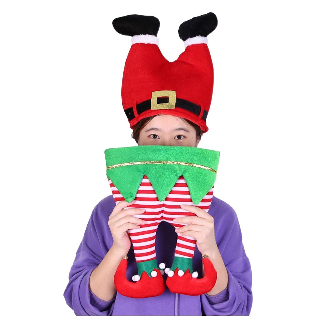 Christmas children adult Christmas hat Christmas dress up red pants clown hat Christmas party decoration supplies