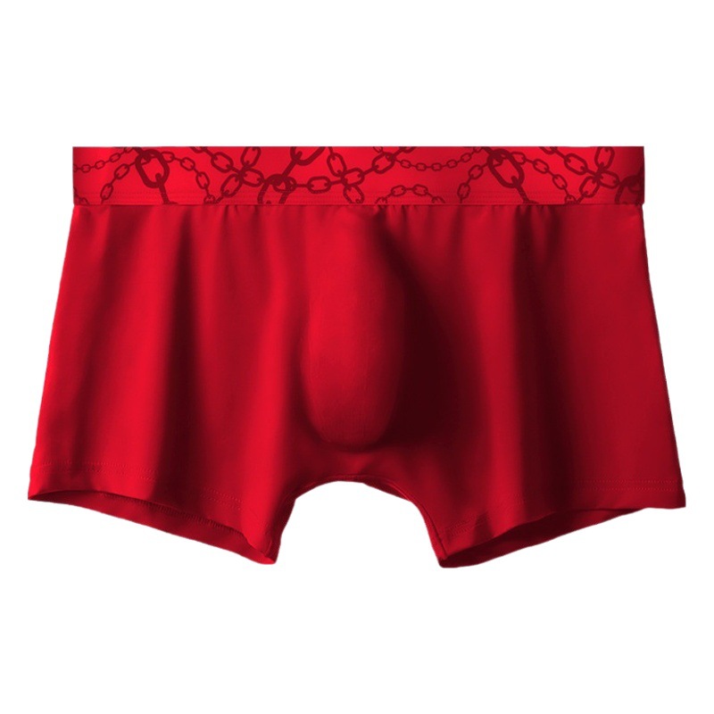 Ao Element Men's Underwear Ice Silk Boxers Youth Boxer Underpants Summer Ultra-thin Mid-waist Sexy Breathable Trousers