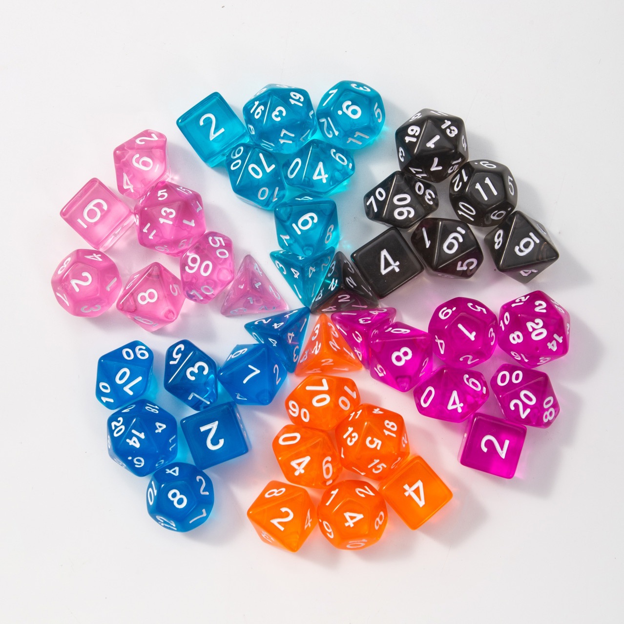 Picture of Multi-sided dice seven-piece Dungeons and Dragons table game dice DND sieve TRPG running group Amazon quick sale