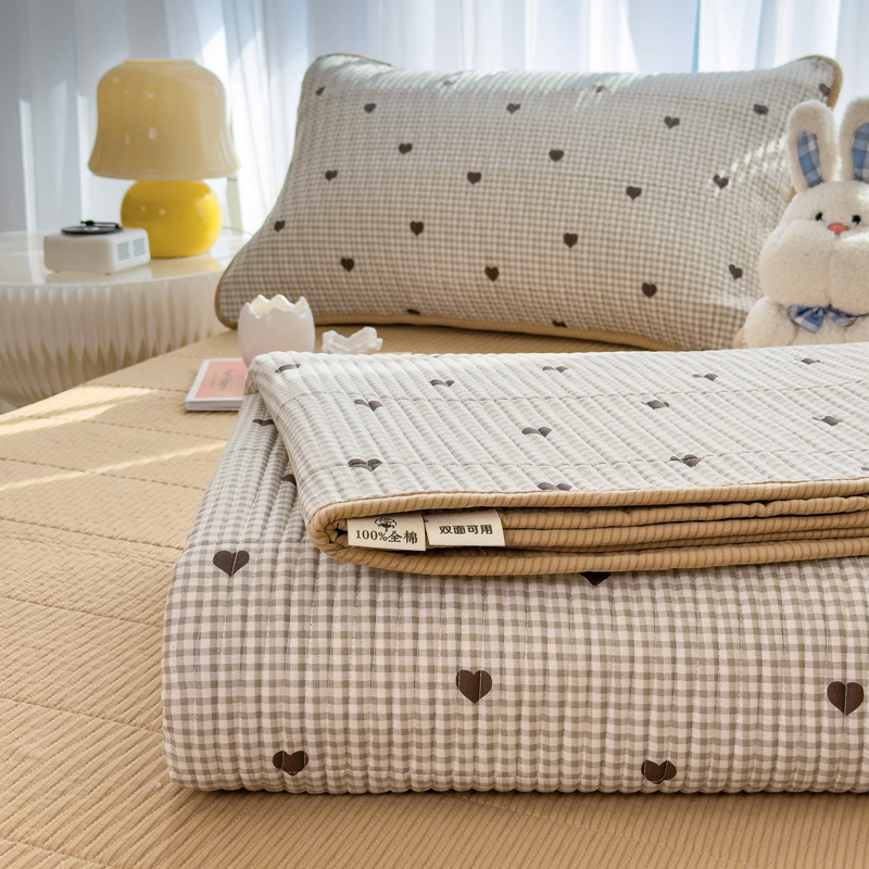 Picture of Cross-border New Ins Style Cotton Bed Cover Soft Waxy Cotton Single-piece Cotton Bed Sheet with Tatami Non-slip Mattress