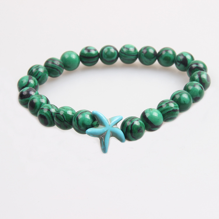 Picture of Zhou Lianfa 10 European and American Cross-border Bohemian Style Foreign Trade Starfish Tiger Eye Volcanic Stone Bracelet Summer Bracelet