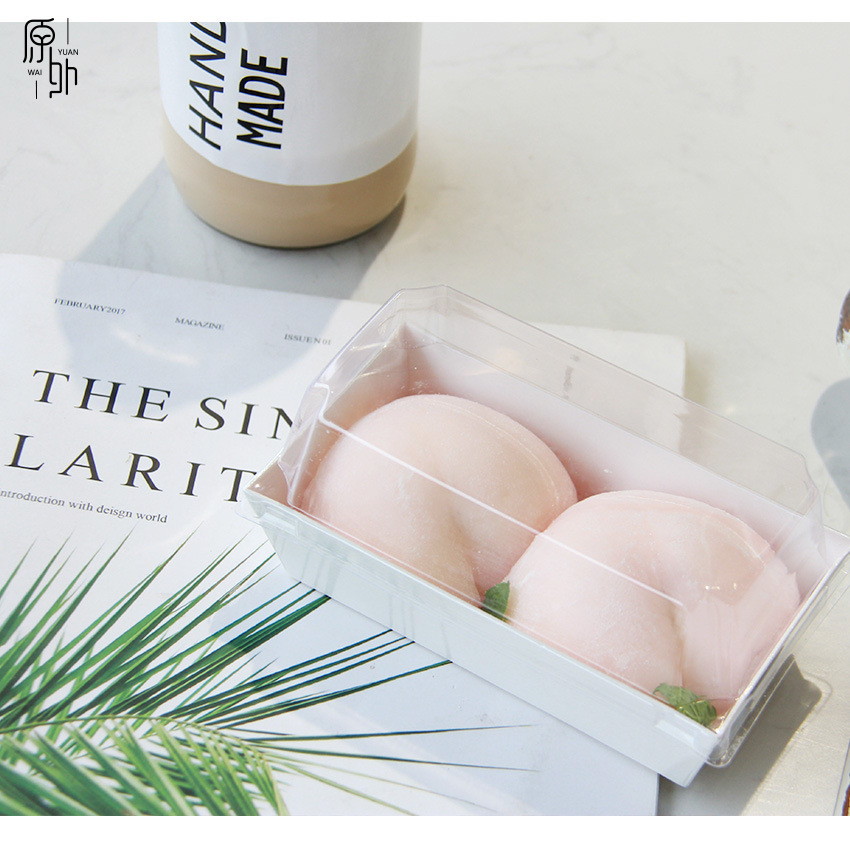 Wholesale dessert box white card box paper plastic box baking box dirty bag meat floss small Beixe mei Niang dessert box