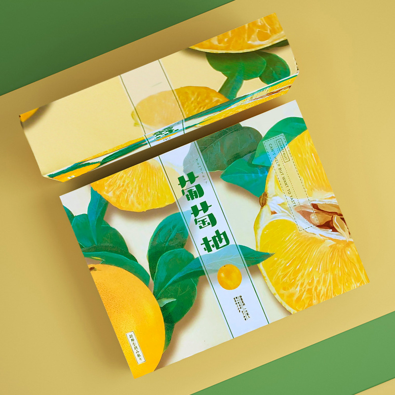 Grapefruit packaging box gift box empty box 8kg Tiandi cover Hainan grapefruit creative gift box wholesale