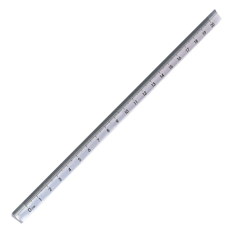 Casual Transparent Triangular Ruler Student Unprinted Style Drawing Measurement Ruler Exam Office Stereo Scale 20cm