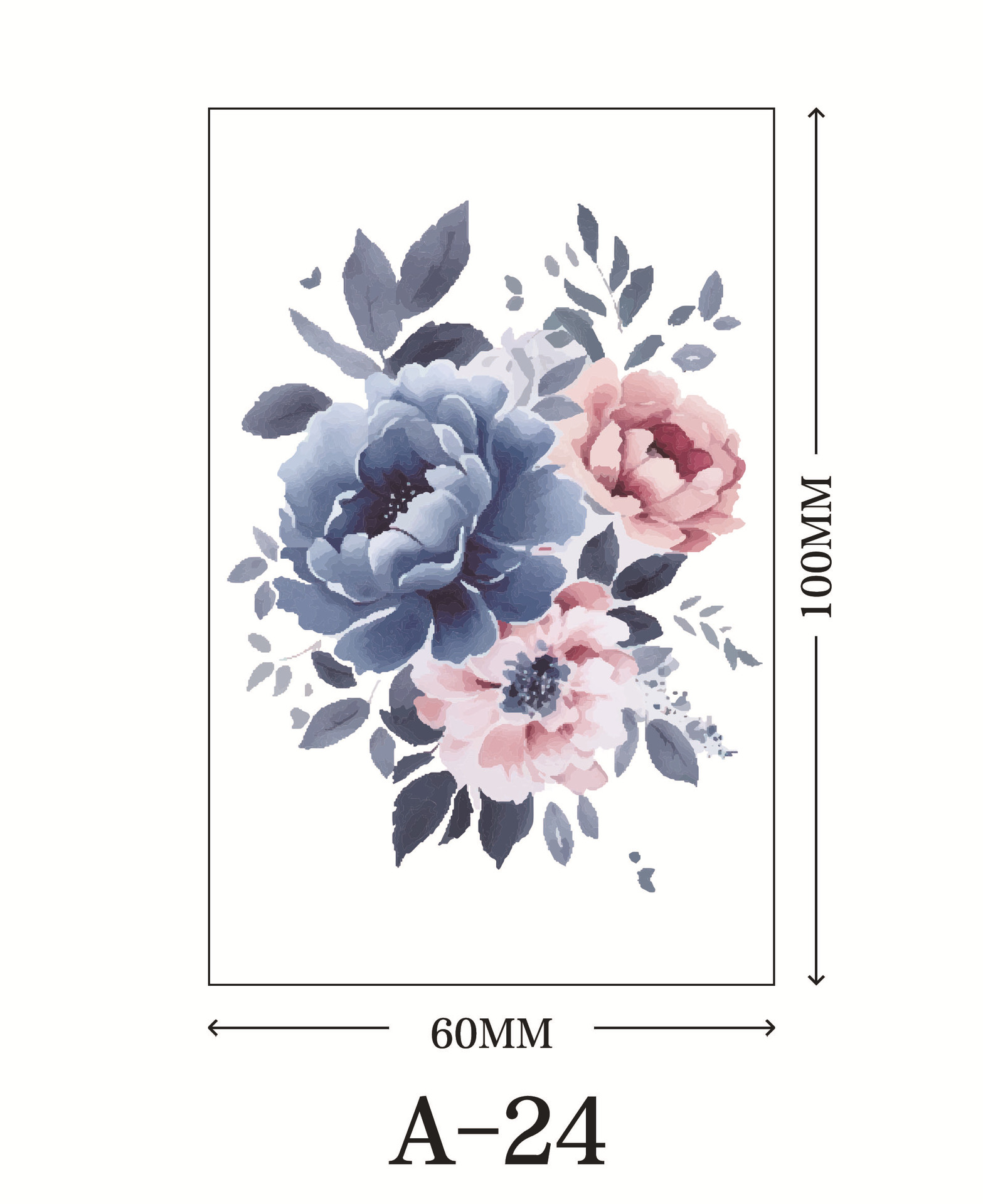Picture of New cross-border rose flower tattoo stickers small fresh net red color tattoo stickers factory wholesale waterproof and durable