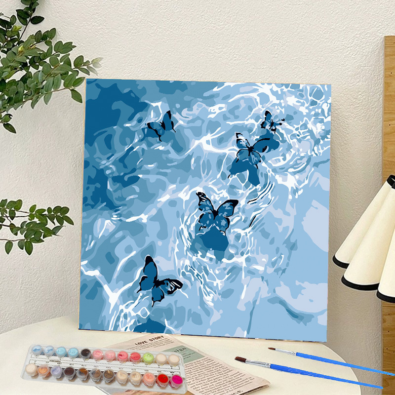 Picture of Digital oil painting landscape Dafen village hand-painted mathematical oil painting coloring painting oil painting flowers flower oil painting wholesale