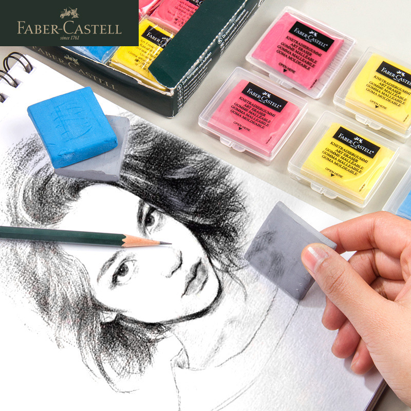 Germany Faber-Gart Plastic Rubber Blue Painting Special Plasticine Stationery Art Student Sketch High Glow Rubber