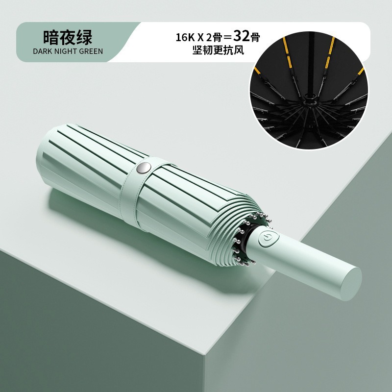 Picture of Umbrella Automatic Umbrella Large Size Enlarged and Thickeneded Reinforced Rainproof Folding Umbrella Rain or Shine Ladies Wholesale Parasol