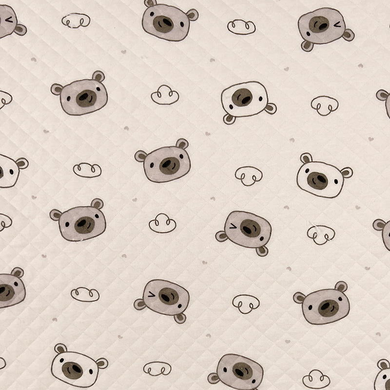 Picture of Original White Diamond Lattice Jacquard Air Layer Printed Baby Quilted Fabric Baby Jumpsuit Sleeping Bag Quilted Fabric