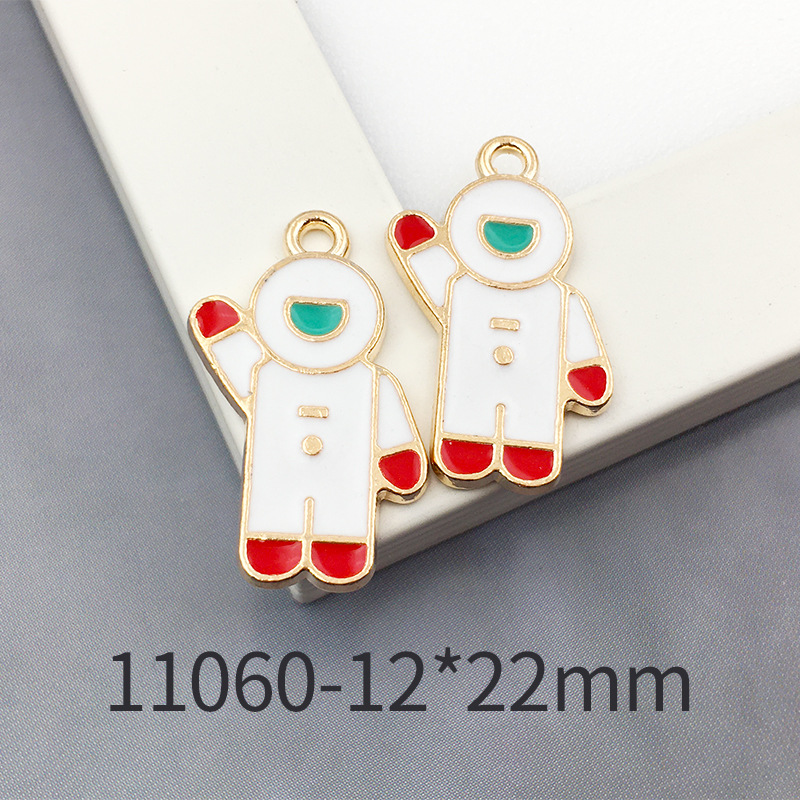 Picture of 1 Astronaut Space Rocket Star Accessory Alloy Oil Drop Pendant Earrings Bracelet Pendant Space Fashion Jewelry