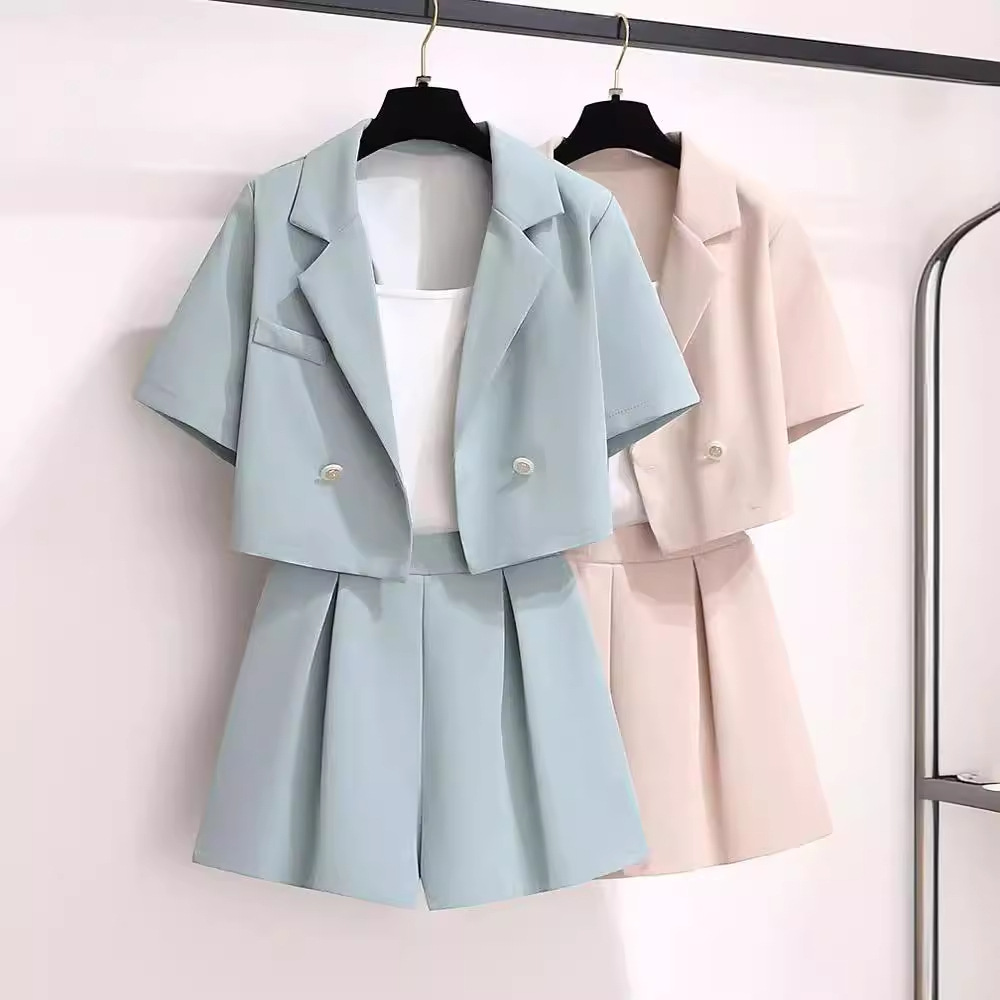Summer New High-end Internet Celebrant suit Short-sleeved Shorts Professional suit Small Chanel Style Two-piece Set